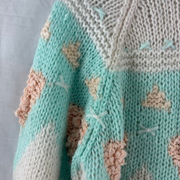 Forindi vintage women’s chunky knit acrylic pullover sweater sz Large - Picture 5 of 6